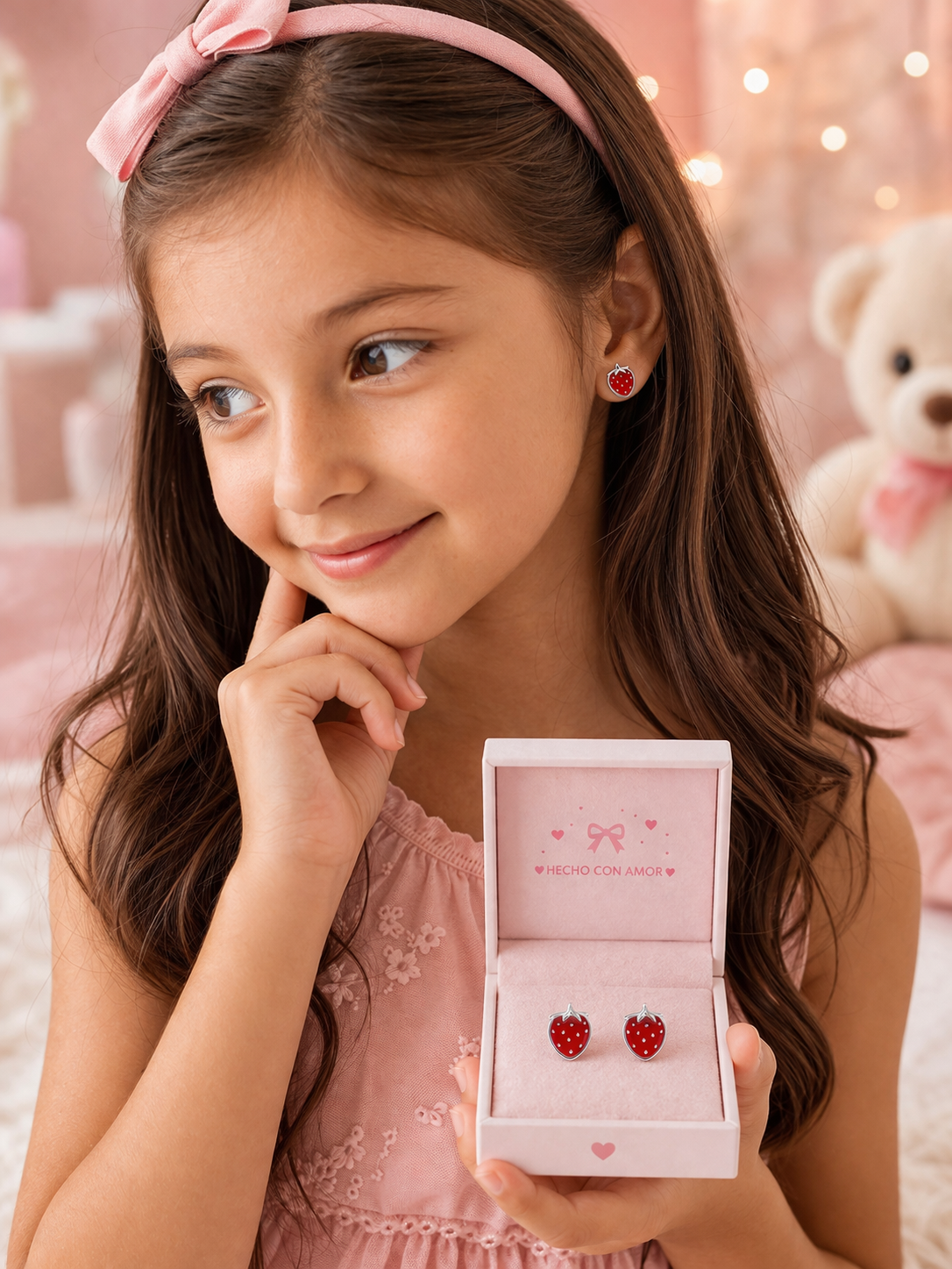 🍓 Sweet Berry | 925 Sterling Silver Kids Earrings 10mm