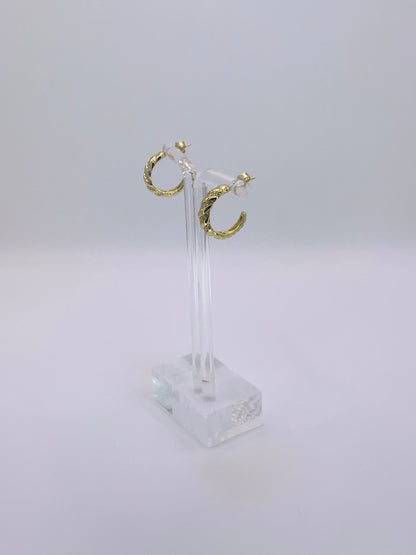 Roma  Hoops Earrings Sterling Silver 925