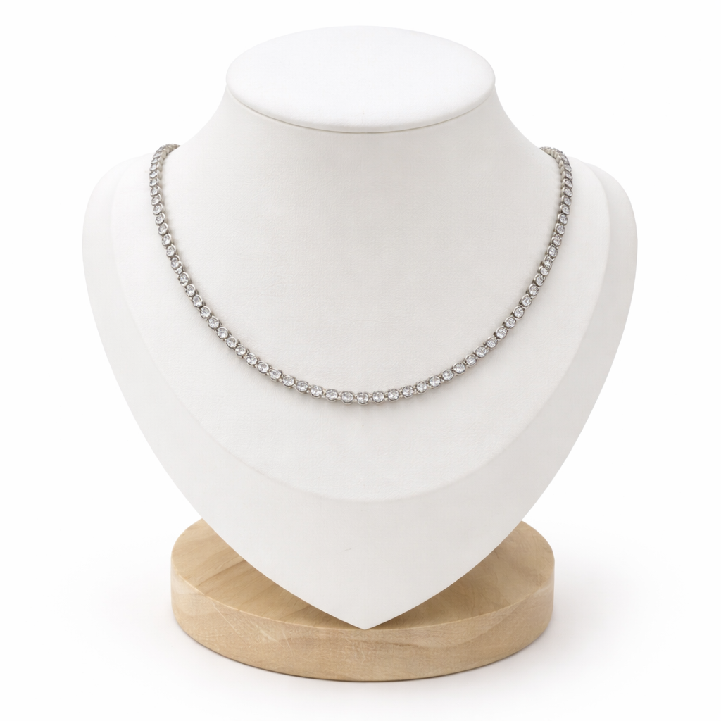 Vera Tennis Necklace - Sterling Silver 925