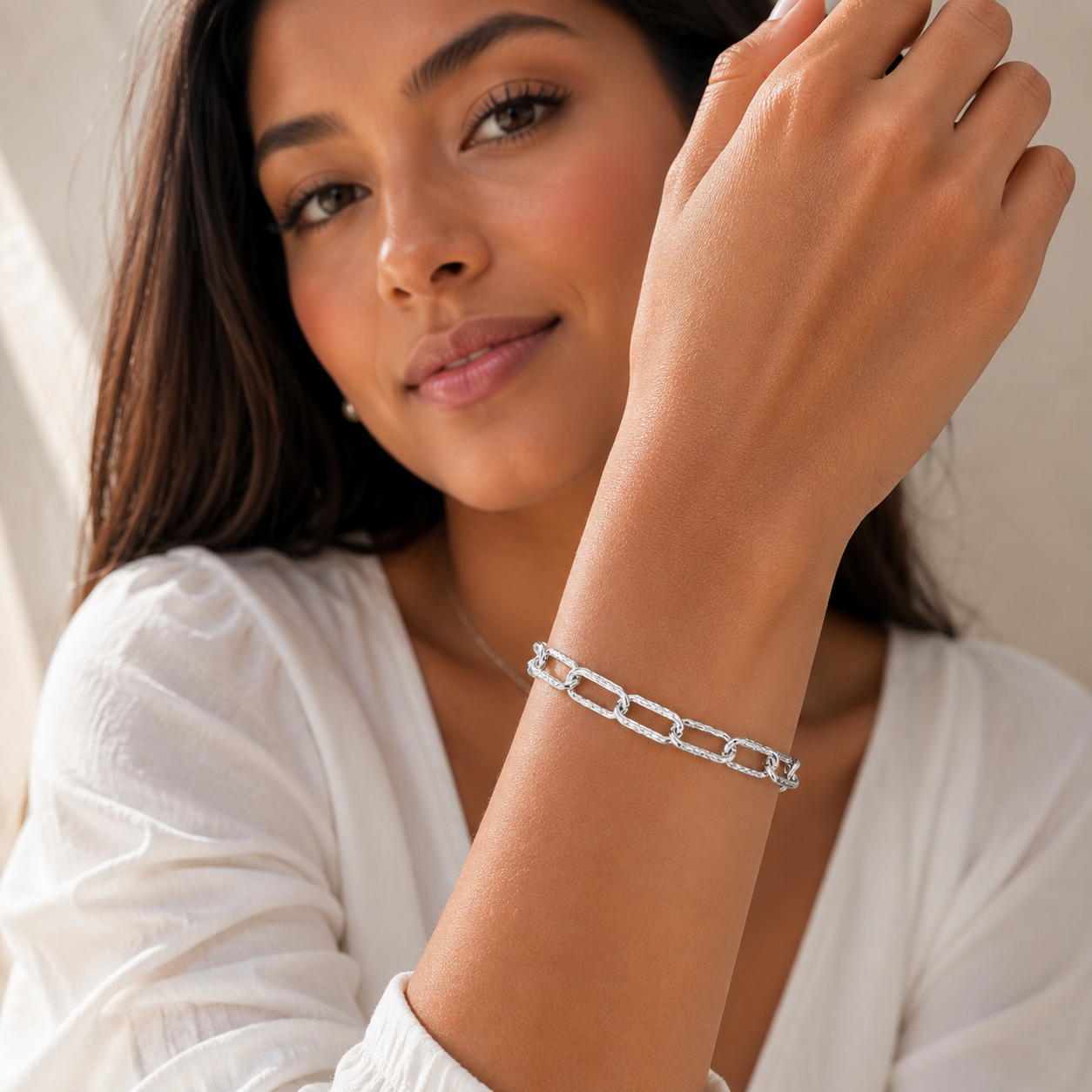 Diamond-Cut Paperclip Bracelet | 925 Sterling Silver 5mm