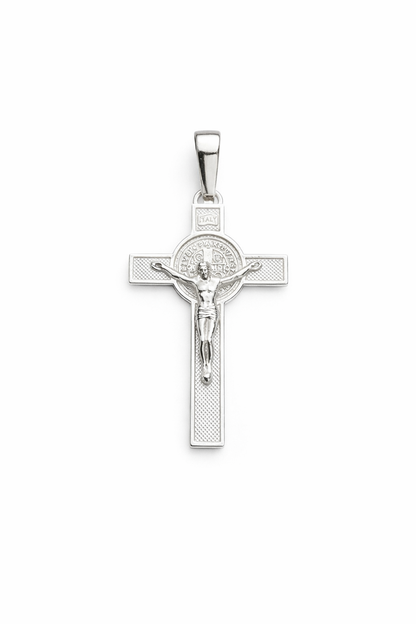 Saint Benedict Protection Cross – Sterling Silver 925- 1.3”