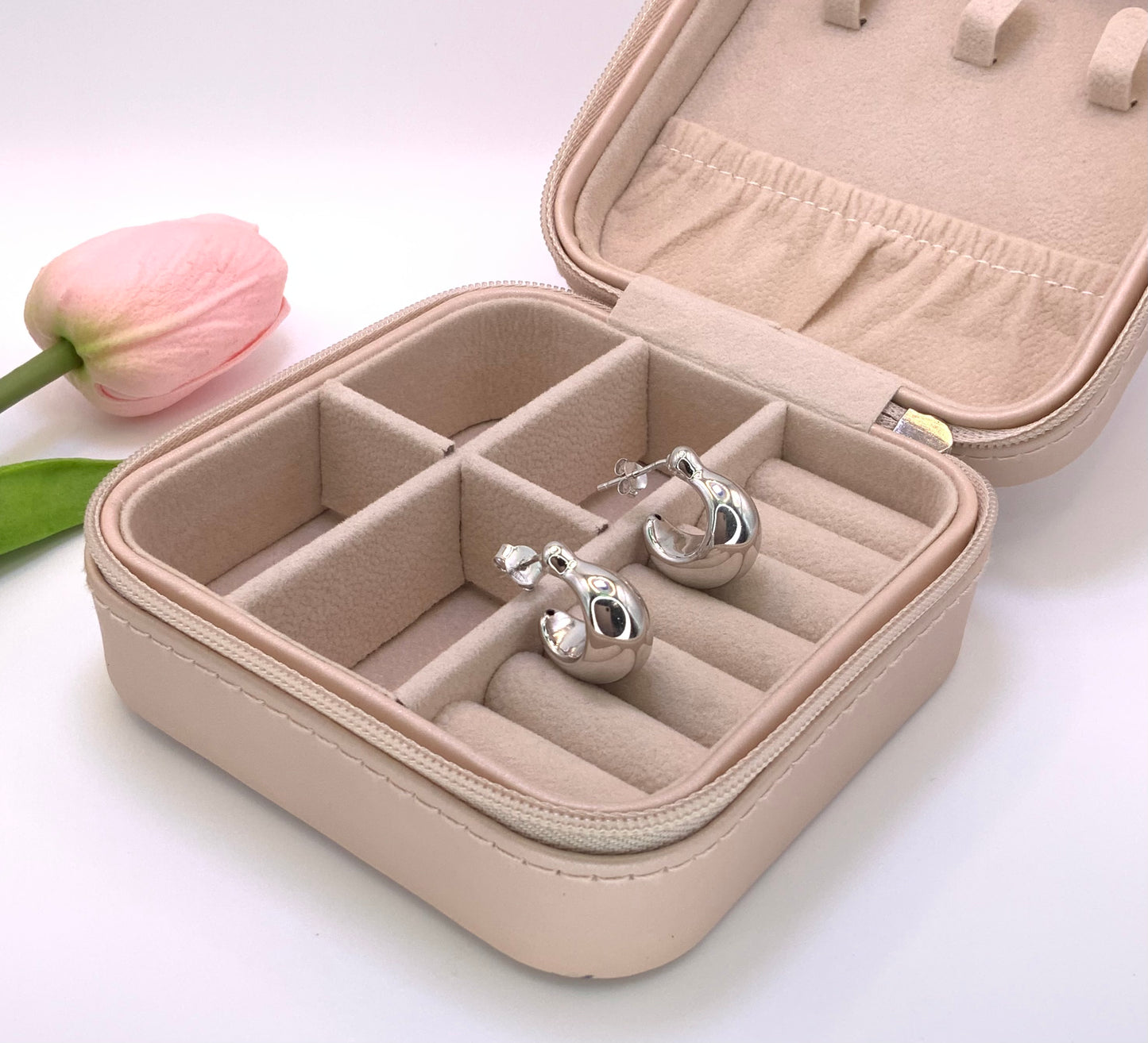 Luna Hoops Earrings Sterling Silver 925