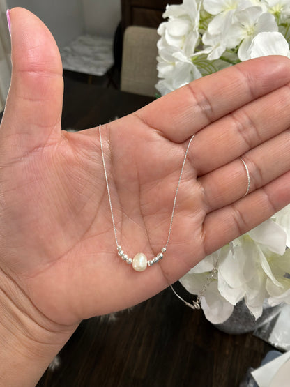 April Pearl Necklace Sterling Silver 925