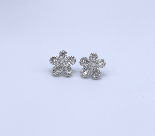 Olivia Stud Earring Sterling With Zc Silver 925