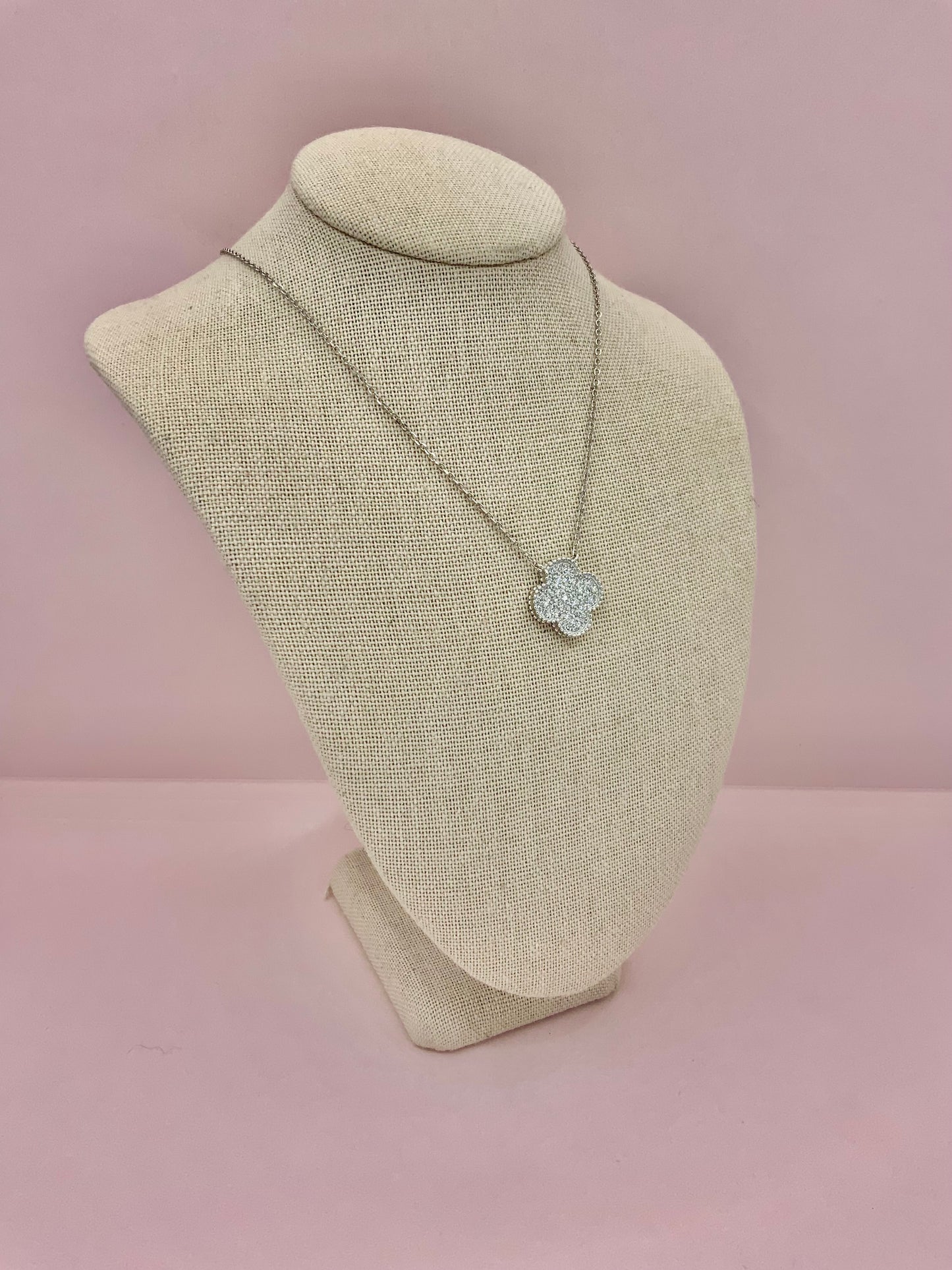 Clover Necklace Sterling Silver 925- Available in Different Colors