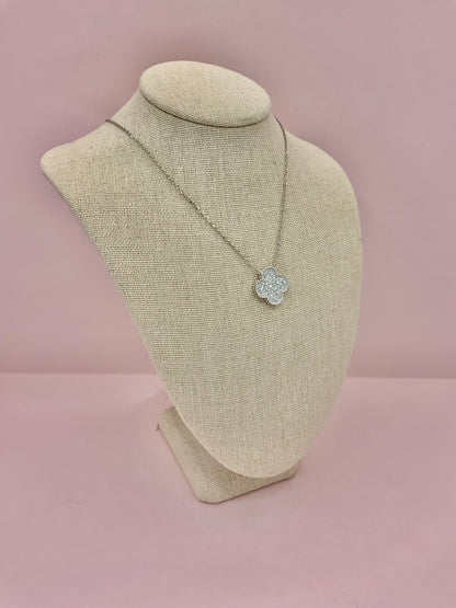 Clover Necklace Sterling Silver 925- Available in Different Colors
