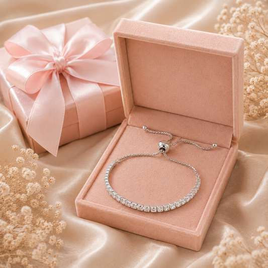 Tennis Adjustable Bracelet - Sterling Silver 925