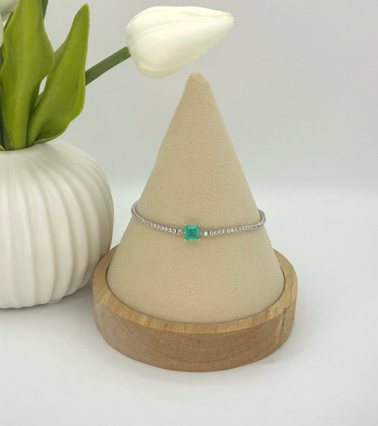 Tennis Paraiba Bracelet Sterling Silver 925