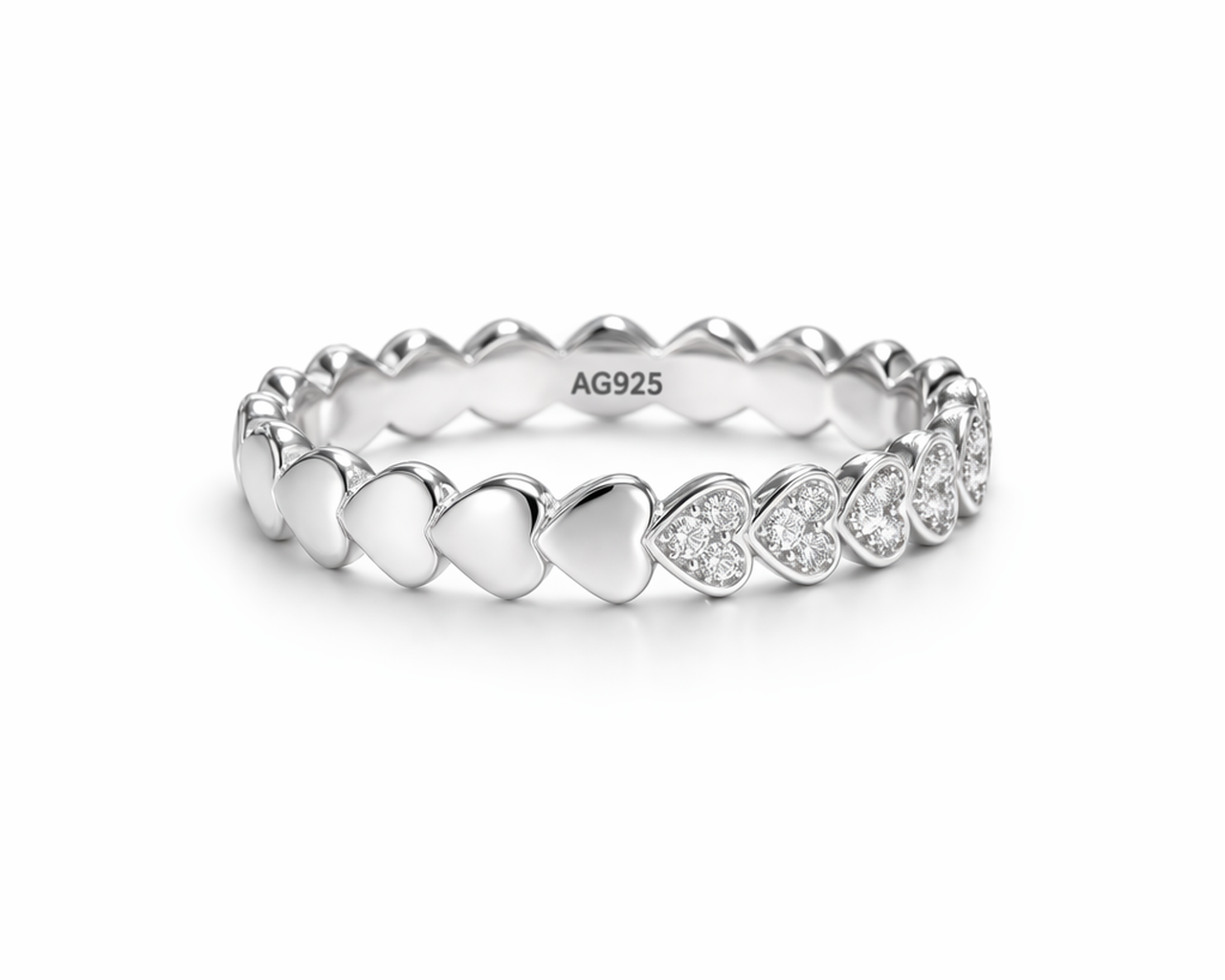 Multi Heart Ring 925 Sterling Silver