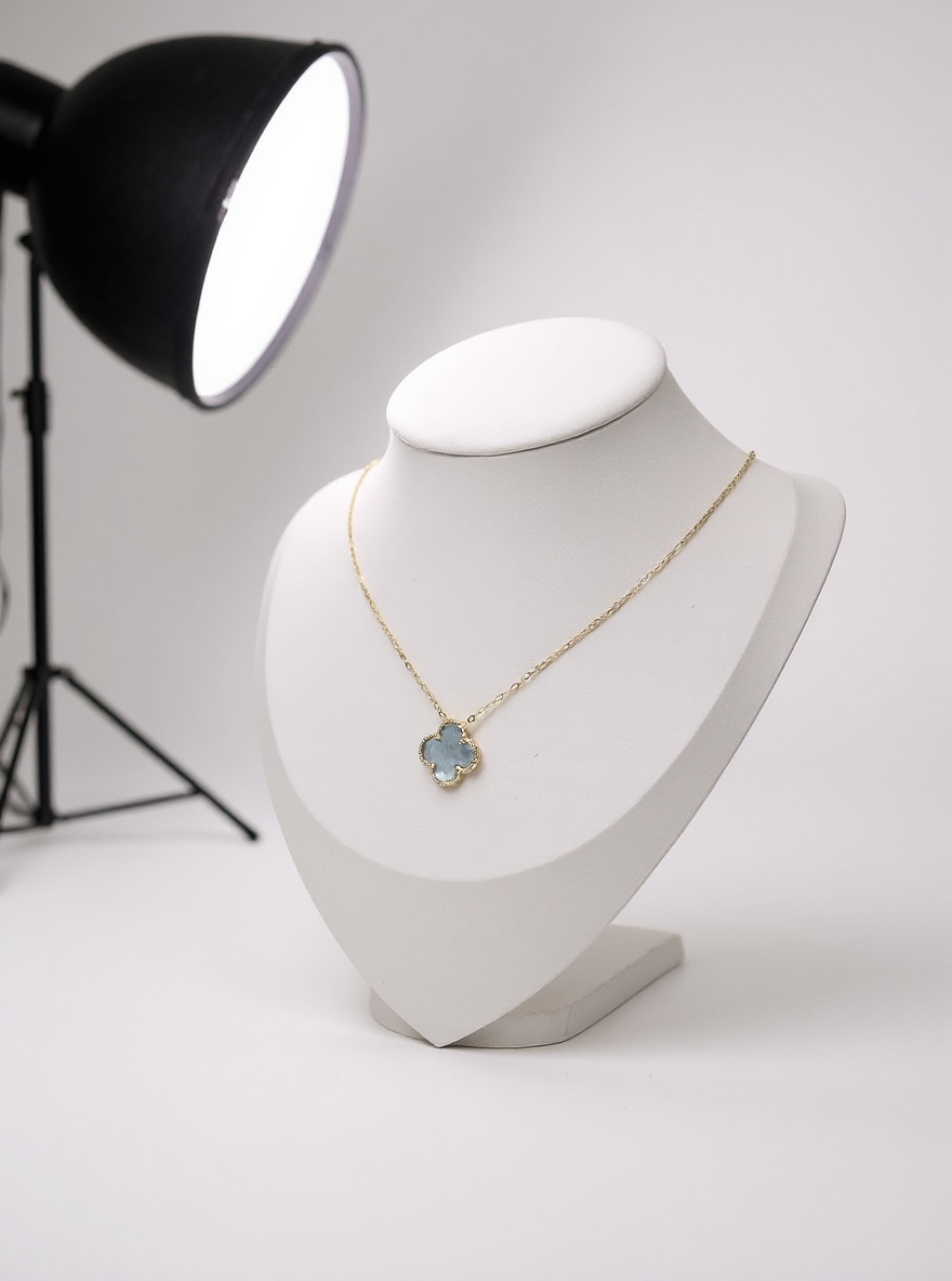 Trebol Necklace Sterling Silver 925- 14mm