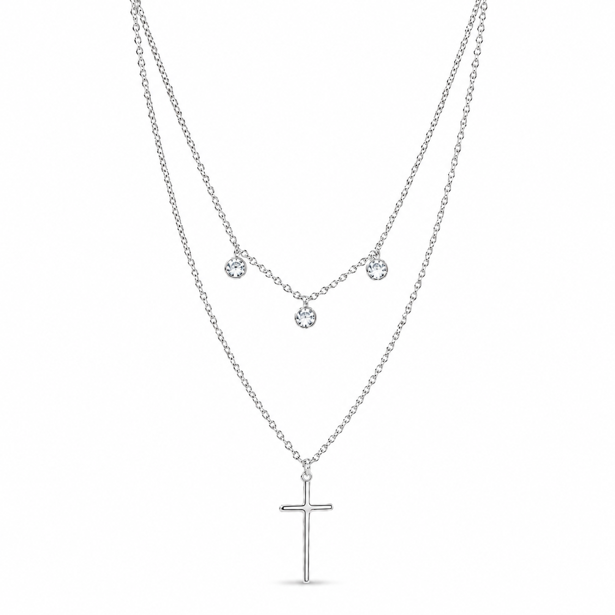 Grace Cross Necklace 925 Sterling Silver