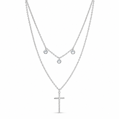 Grace Cross Necklace 925 Sterling Silver