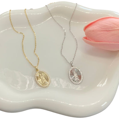 Virgin Guadalupe Necklace Sterling Silver 925