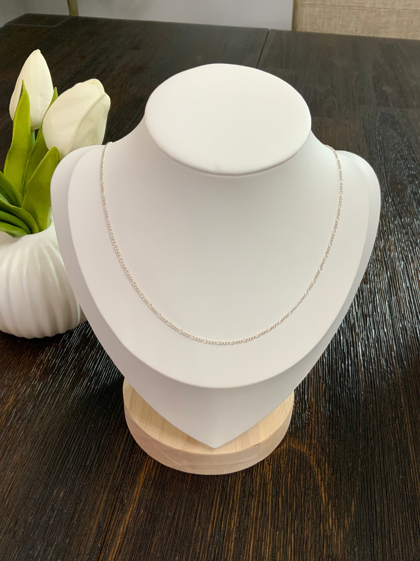 Figaro Chain Necklace Sterling Silver 925