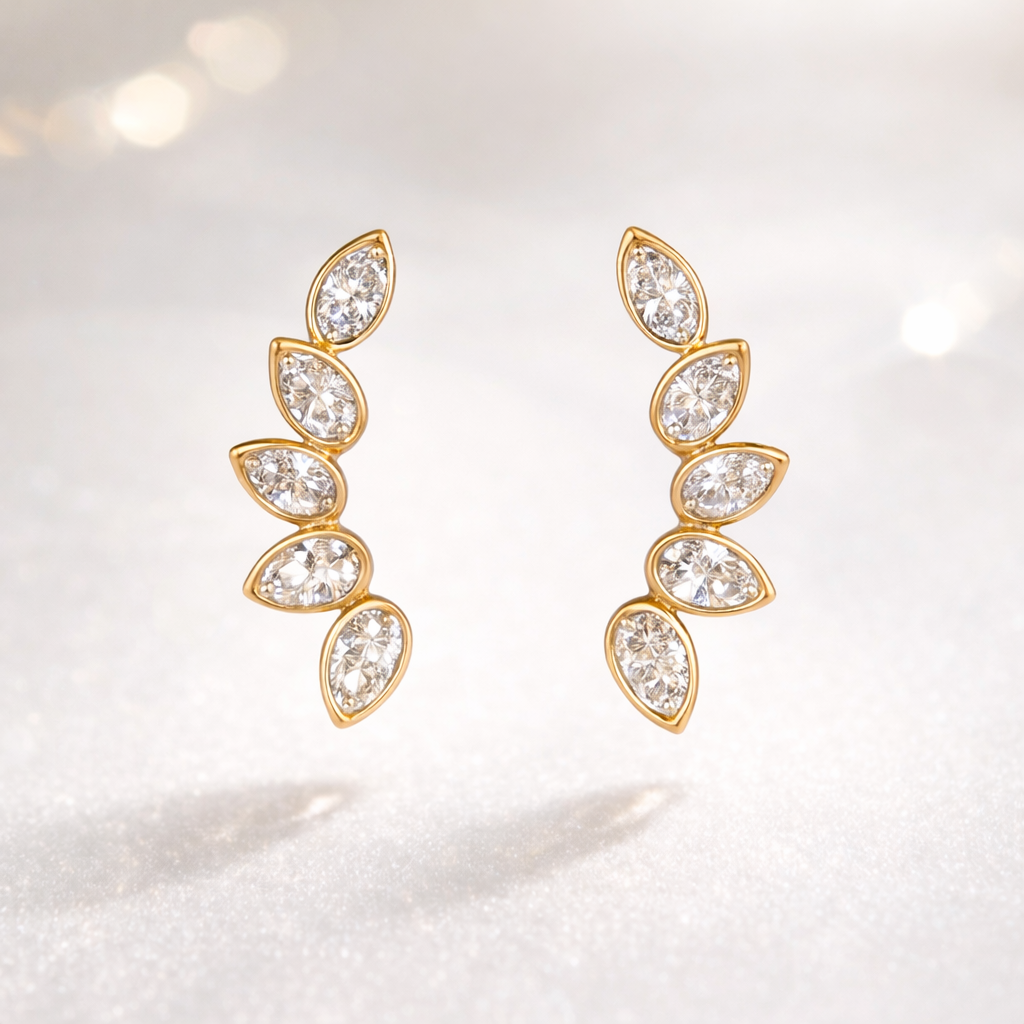 Leaf Stud Earring Sterling Silver 925
