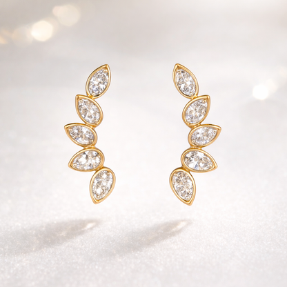 Leaf Stud Earring Sterling Silver 925