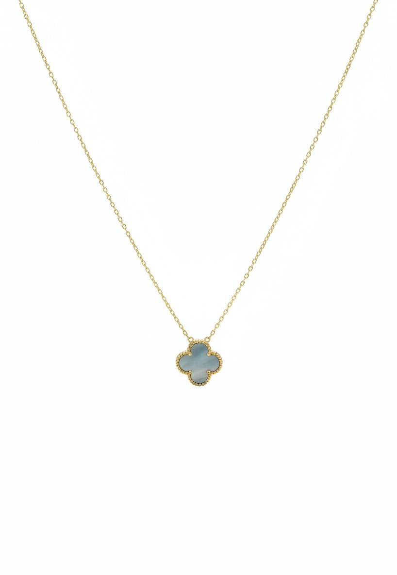 Trebol Necklace Sterling Silver 925- 14mm