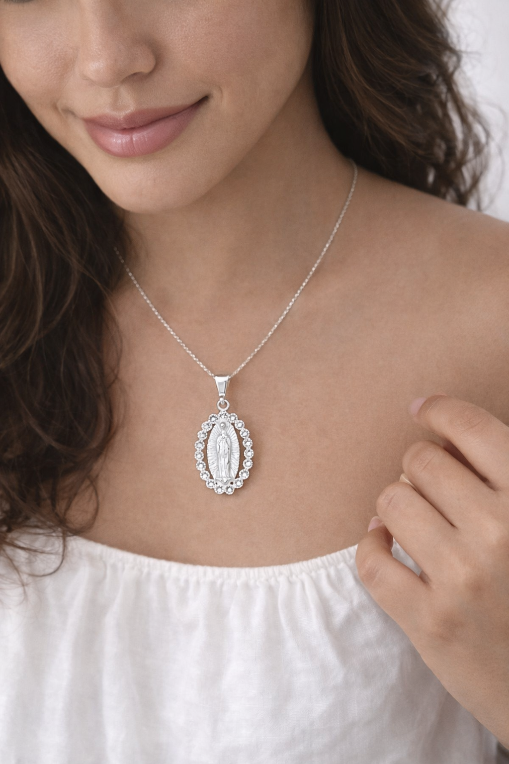 Our Lady of Guadalupe Pendant Sterling Silver 925