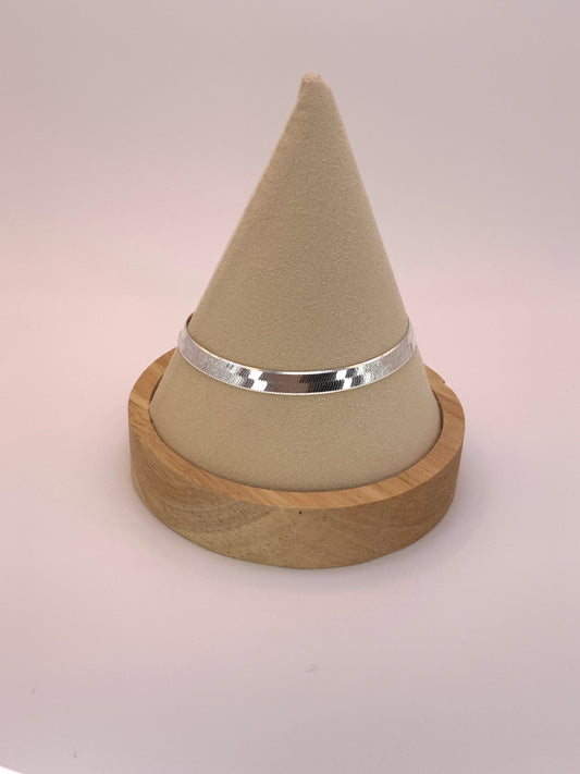 Herringbone Bracelet (5mm) in Sterling Silver 925 7 inch