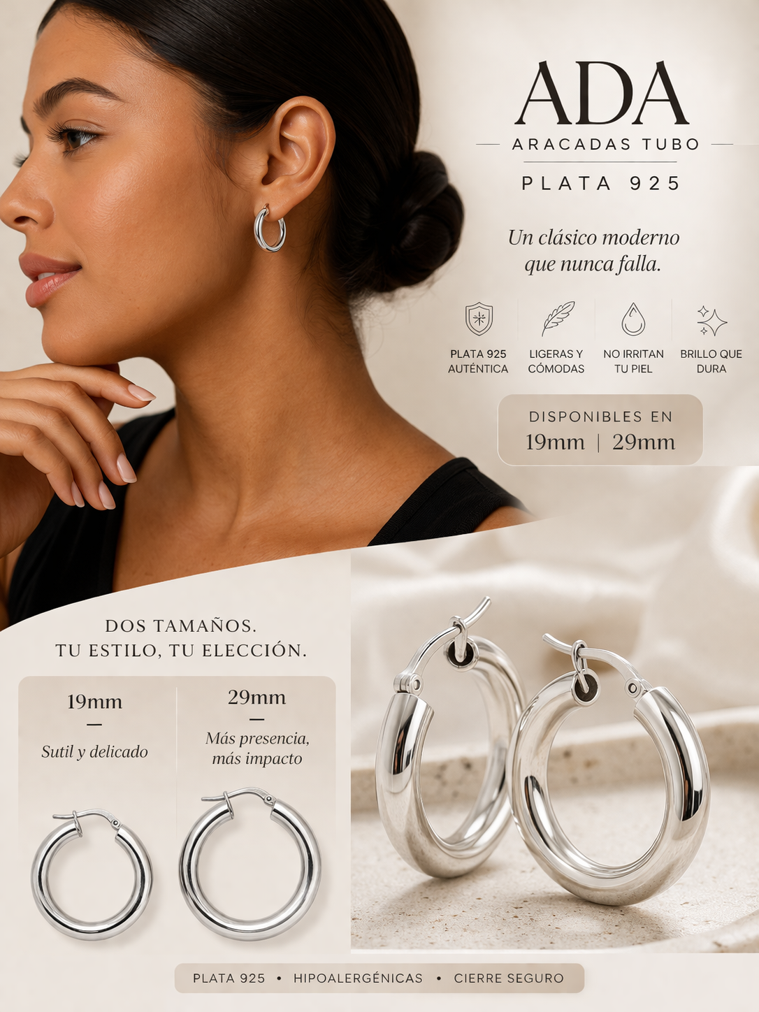 Ada Hoops Earrings Tube