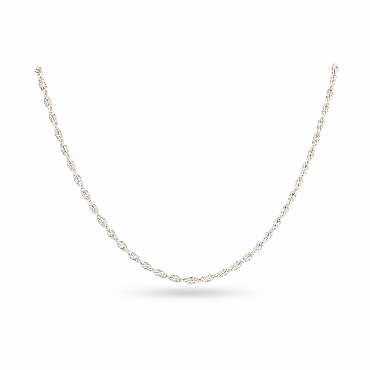 Twisted  Chain Necklace  Sterling Silver 925- 18” & 20” -1mm