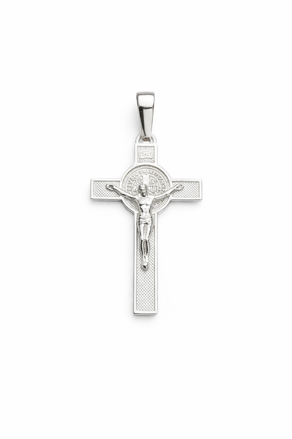 Crucifix Pendant Sterling Silver 925 - 1.3”
