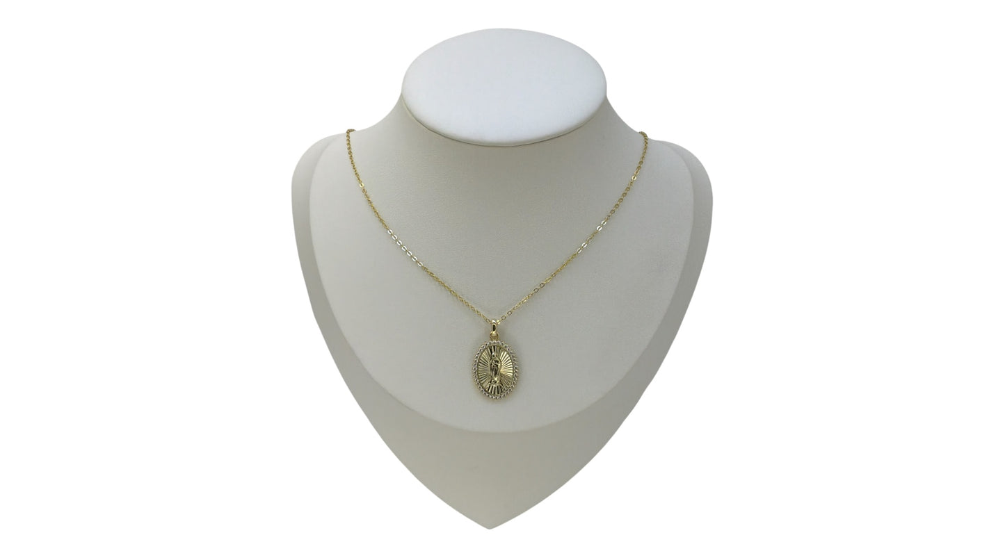 Virgin Guadalupe Necklace Sterling Silver 925