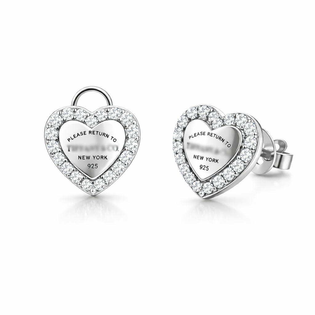 Padlock Style Stud Earring Sterling Silver 925-16mm