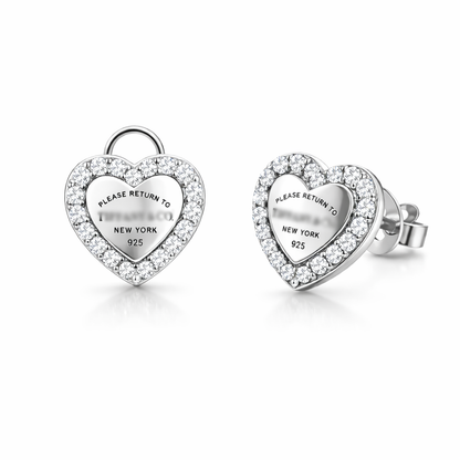 Padlock Style Stud Earring Sterling Silver 925-16mm