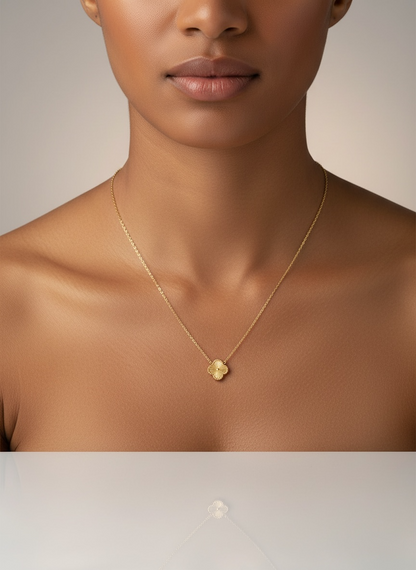 Trebol Necklace Sterling Silver 925- 14mm
