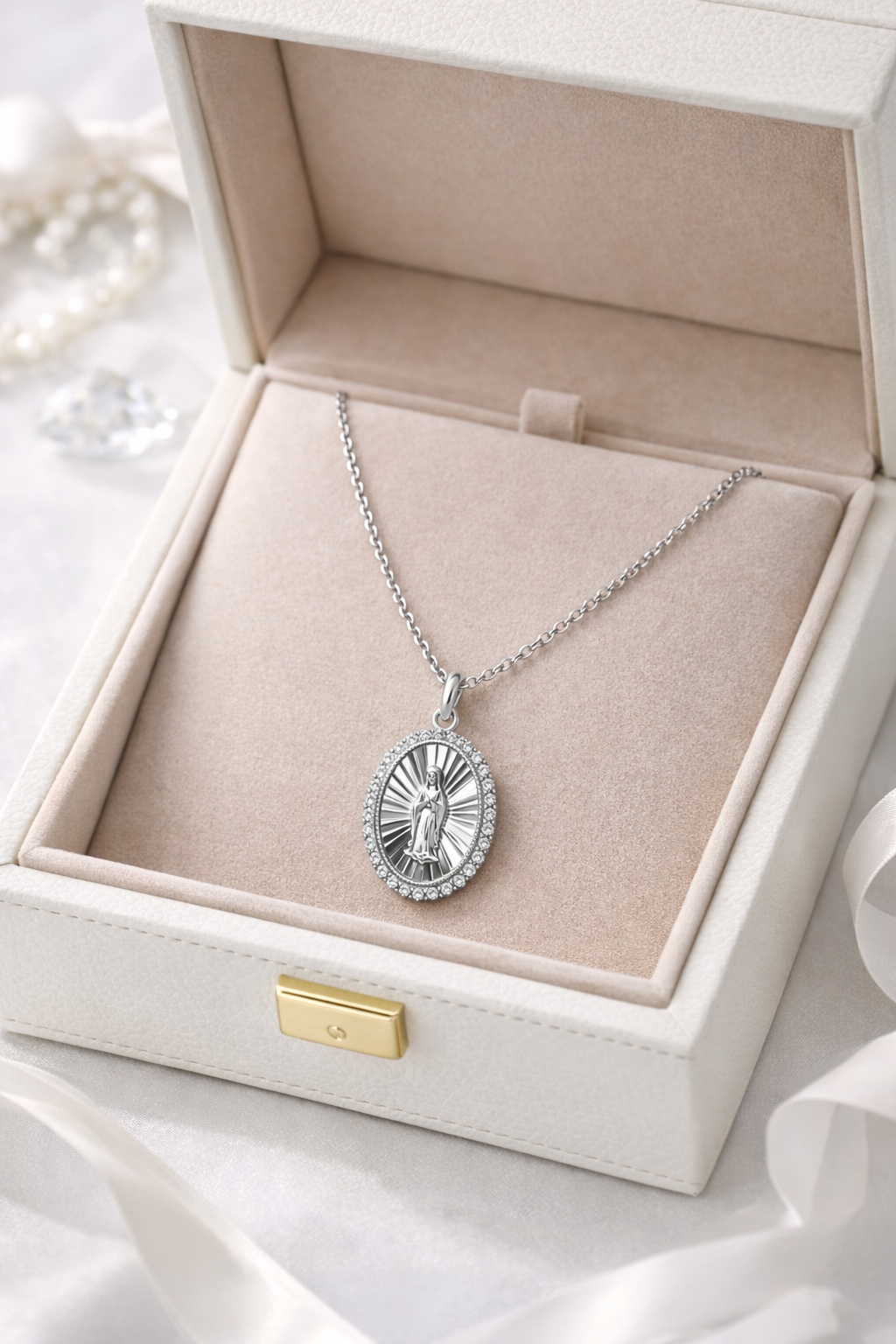Virgin Guadalupe Necklace Sterling Silver 925