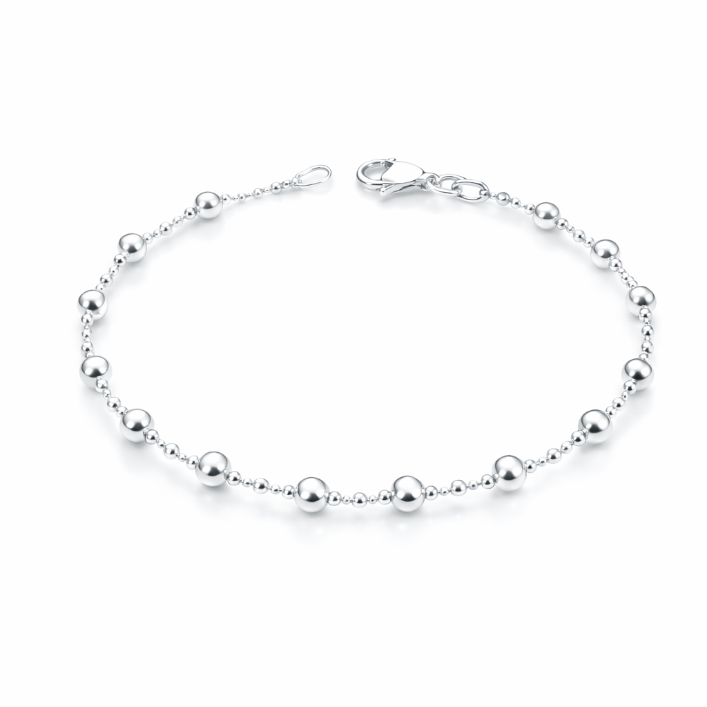 Pure Beads Bracelet Sterling Silver 925