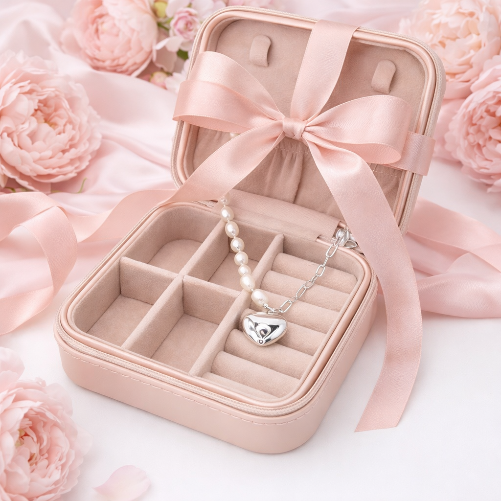 Valentina Pearl Heart Necklace - Sterling Silver 925