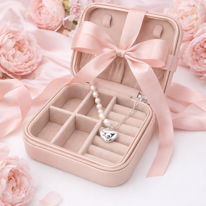 Valentina Pearl Heart Necklace - Sterling Silver 925