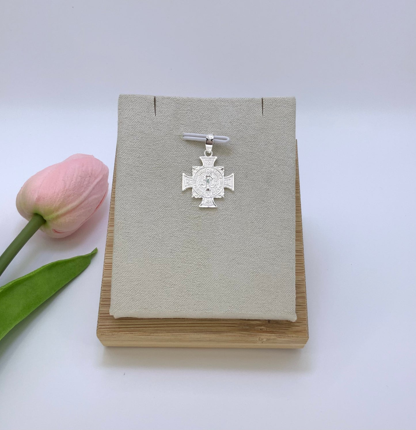 Saint Benedict Cross Pendant - Sterling Silver 925