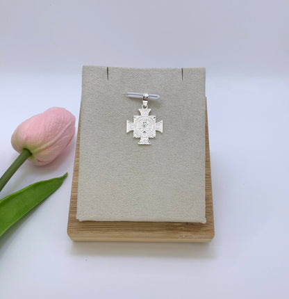 Saint Benedict Cross Pendant - Sterling Silver 925