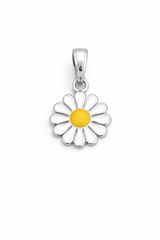 Daisy Pendant Sterling Silver 925-0.8”