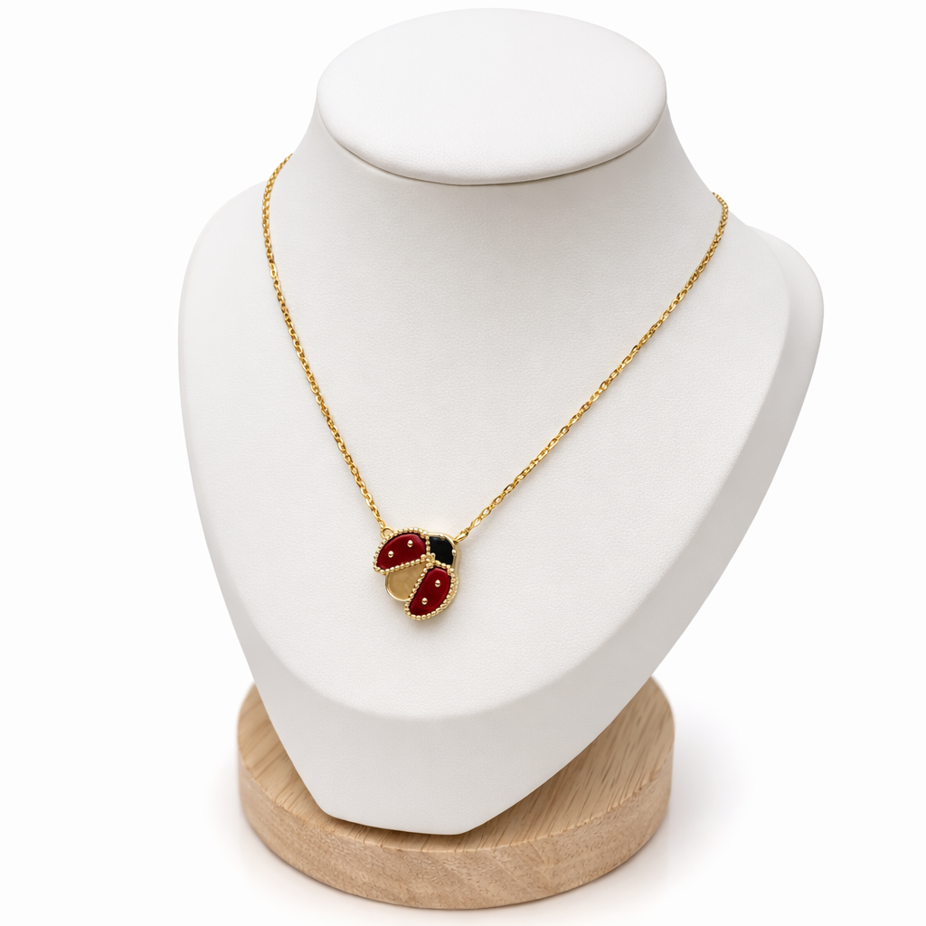Ladybug Necklace Sterling Silver 925