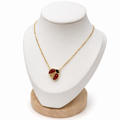 Ladybug Necklace Sterling Silver 925