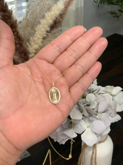 Virgin Guadalupe Necklace Sterling Silver 925