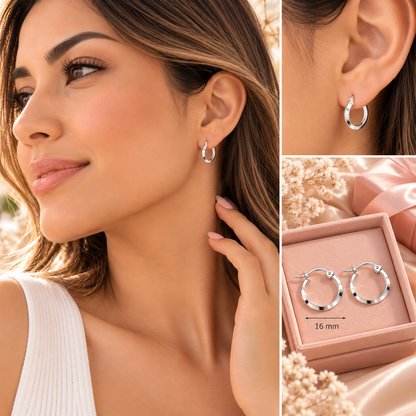 Sienna Hoops | 925 Sterling Silver-16mm