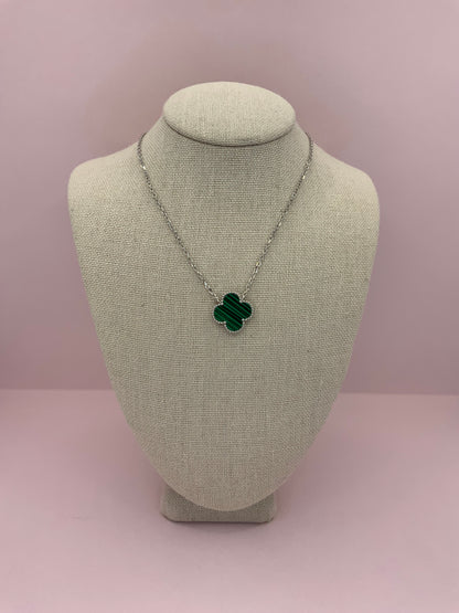 Clover Necklace Sterling Silver 925- Available in Different Colors