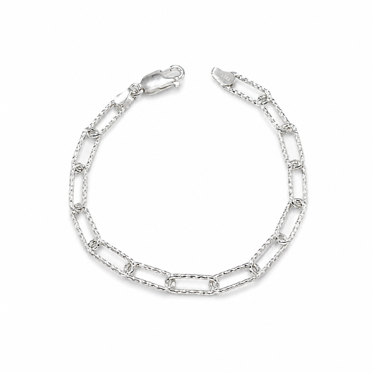 Diamond-Cut Paperclip Bracelet | 925 Sterling Silver 5mm