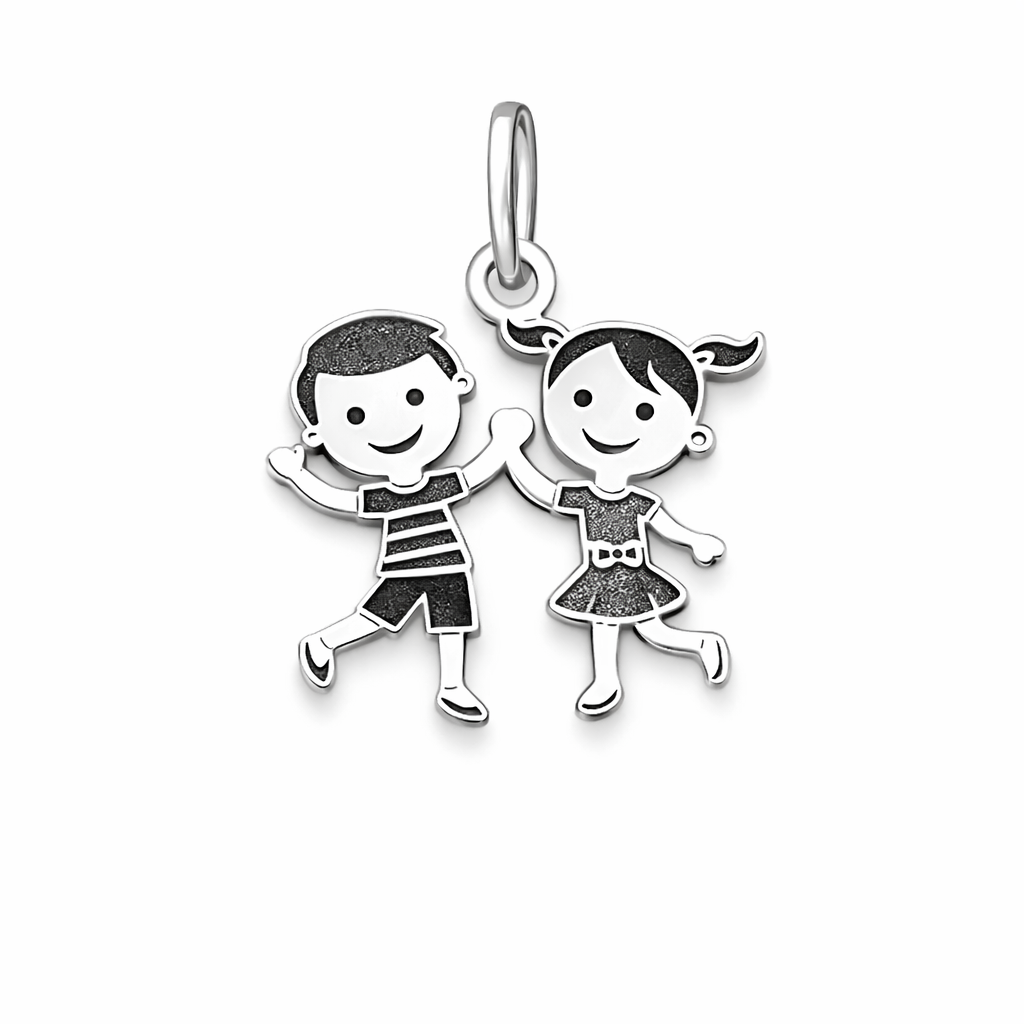 Kids Pendant Sterling Silver 925- 0.8”