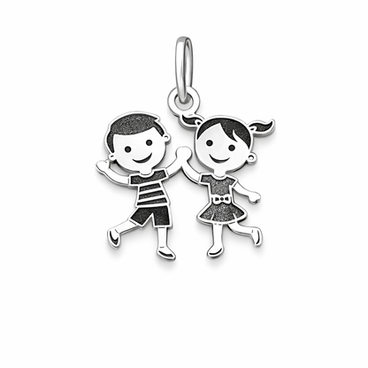 Kids Pendant Sterling Silver 925- 0.8”