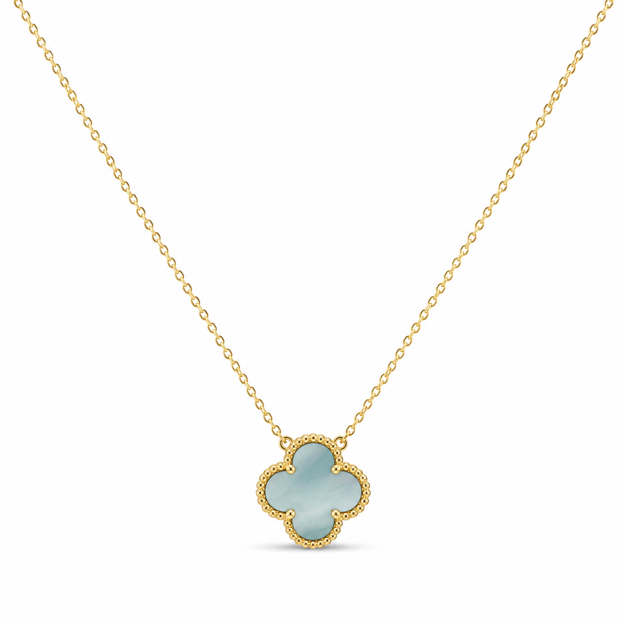 Trebol Necklace Sterling Silver 925- 14mm