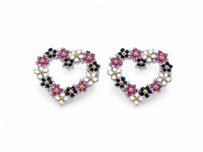 Bella Flora Hearts 925 Sterling Silver -13mm