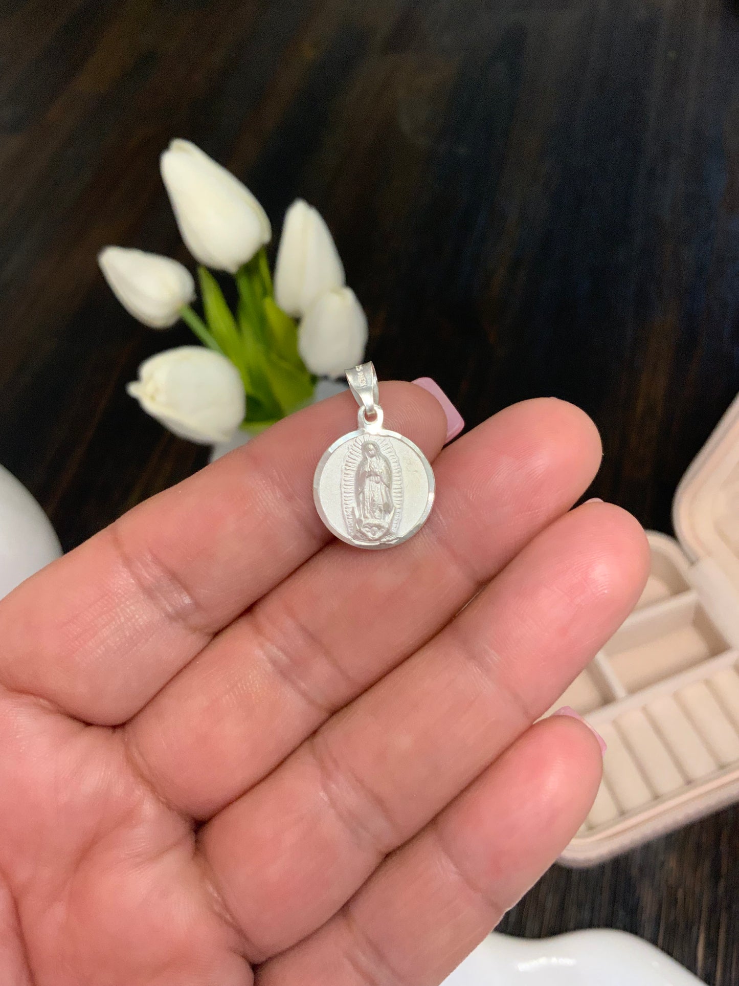 Our Lady of Guadalupe small Pendant Sterling Silver 925