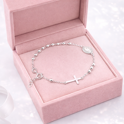 Faith & Grace Cross Bracelet Sterling Silver 925