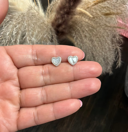 Bella Perla Stud Earring- Sterling Silver 925-8mm